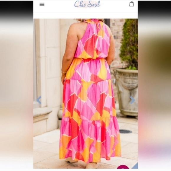 Nwt Chic soul 2x Romantic Rendezvous Dress, Fuchsia - Picture 2 of 6